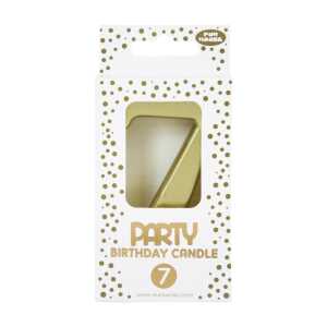 Kerze Zahl Gold, 7