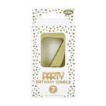 Kerze Zahl Gold, 7