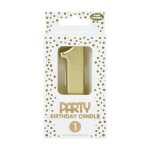 Kerze Zahl Gold, 1