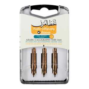 3 Federn arabische Kalligrafie 1mm