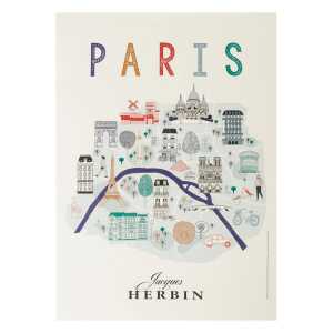 Poster couleurs Paris J. Herbin