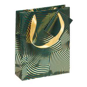 Premium Tasche M Geo gd/gn 17x22