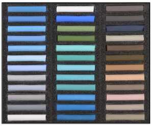 Holzbox 36 Pastelle - Marine