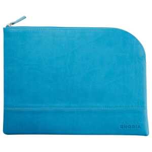 Rhodia Etui Zip KLeder 21x28 türkis