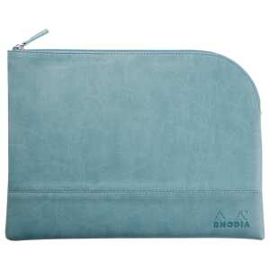 Rhodia Etui Zip KLeder 21x28 wasser