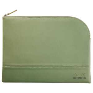 Rhodia Etui Zip KLeder 21x28 salbei