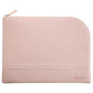 Rhodia Etui Zip KLeder 21x28 rosa