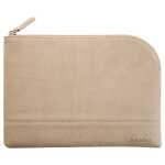 Rhodia Etui Zip KLeder 16x22 beige
