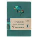 Ginkgo Notizb Leder A5 72Bl lin st