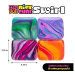 Squish Würfel NeeDoh Nice Cube Swirl 4fach sortiert