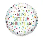 Folienballon Alles Gute zum Geburtstag Konfetti