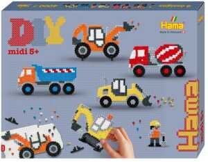Hama Bügelperlen midi Baufahrzeuge 4000 Stück Geschenkpackung