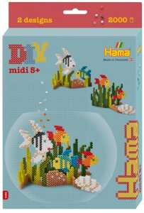 Hama Bügelperlen midi Aquarium 2000 Stück Geschenkpackung