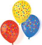 Luftballons Konfetti mehrfarbig 27,5cm 6 Stück