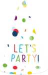 Partyhüte Konfetti Lets Party 16cm 8 Stück