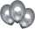 Luftballons Satin Luxe platin 27,5cm 6 Stück