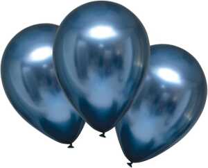 Luftballons Satin Luxe azurblau 27,5cm 6 Stück
