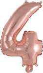 Folienballon Zahl 4 rosÃ©gold 35cm