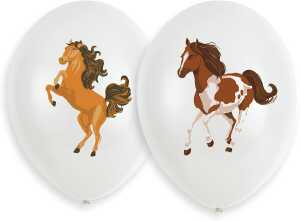 Luftballons Beautiful Horses weiß 27,5cm 6 Stück