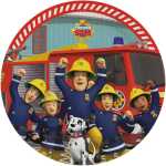 Pappteller Feuerwehrmann Sam 23cm 8 Stück