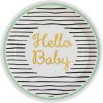 Pappteller Hello Baby 23cm 8 Stück