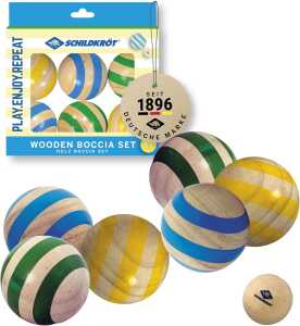 Donic SchildkrÃ¶t Boccia Spiel Holz 6 Kugeln & Zielkugel
