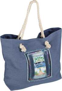 Idena Strandtasche Summer blau 52x38x13cm