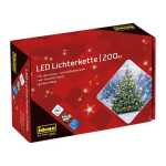 Idena Lichterkette 200 LED bunt 8h Timer 27,9m