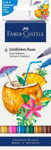 Faber-Castell Aqua Dual Marker Gofa Coconut 6 Stück Etui