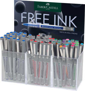 FABER-CASTELL Display Tintenroller Free Ink 0.7mm 60 Teile