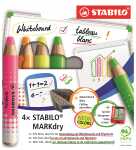 STABILO Trockenmarker Set MARKdry neon 4 Farben 4...