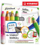 STABILO Trockenmarker Set MARKdry neon 4 Farben 4...