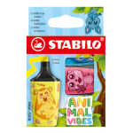 STABILO Textmarker BOSS MINI Animal Vibes 3 Stück