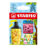 STABILO Textmarker BOSS MINI Animal Vibes 3 Stück