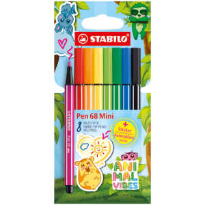 STABILO Filzstifte Pen 68 Mini Animal Vibes 8 Stück