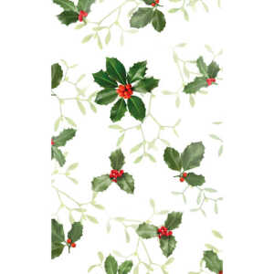 Home Fashion Mitteldecke Airlaid Ilex and Mistletoe 80x80cm