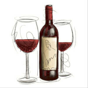 Paper+Design Serviette Vino rosso 25x25cm