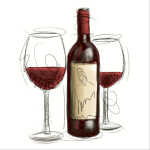 Paper+Design Serviette Vino rosso 25x25cm