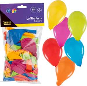 Idena Luftballons mehrfarbig 25cm 50 Stück