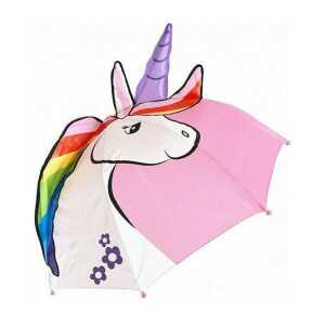 John Regenschirm Fantasy Einhorn mehrfarbig 45,5cm manuell 3D Optik