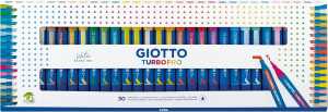 Giotto Doppelfasermaler Turbo Pro 30 Farben mit wasserlÃ¶slicher Tinte Kartonetui
