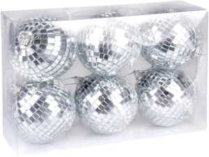 Boland Discokugeln silber 8cm 6 Stück