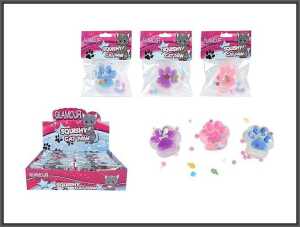 Glamour Squishy Katzenpfote mit Glitzer 6fach sortiert