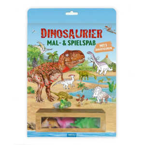 Malbuch Dino mit 3 Figuren S1