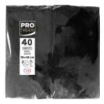 40 Servietten Watte 1/8 38X38 sw