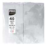 40 Servietten Watte 1/8 38X38 grau