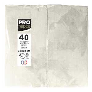 40 Servietten Watte 1/8 38X38 elfb