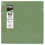 40 Servietten Watte 38X38 Olivegn
