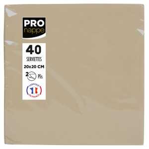 40 Servietten Watte 38X38 Beige