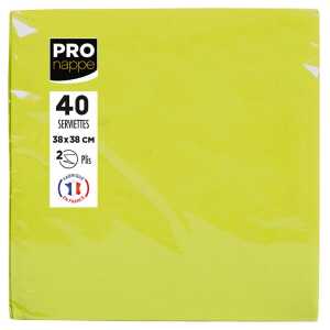 40 Servietten Watte 38X38Kiwigrün
